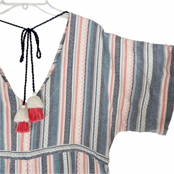 Anthropologie The Odells Monroe Striped Jumpsuit Multicolor V-Neck Pockets XS. - Picture 5 of 12